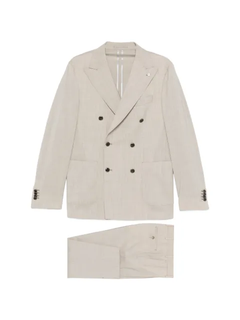 LUIGI BIANCHI MANTOVA double-breasted suit Neutrals 642142686