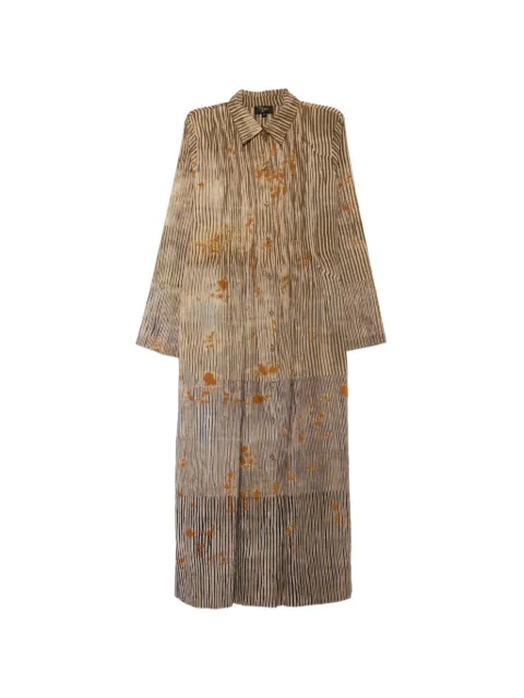 YAVI striped abstract-print dress Neutrals J32TERYN