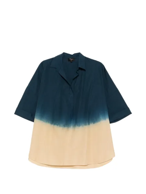 YAVI dip-dye short-sleeve shirt Blue C227JOYIA