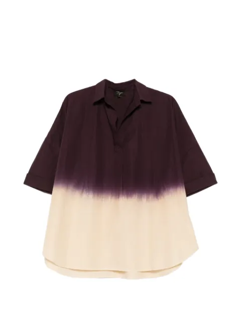 RAGA V-neck short-sleeve shirt Purple C227JOYIA