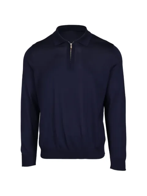 Colombo quarter zip-up polo shirt Blue MA043364120AN43009