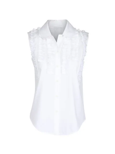 Lee Mathews ruffled shirt White M2504TO160