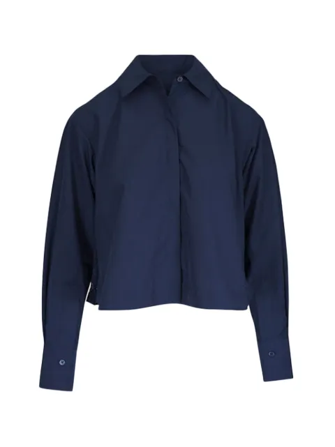 SIMKHAI Kacey lace pleated shirt Blue 2262105PK