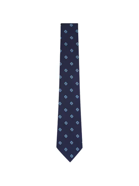 Zegna diamond pattern tie Blue Z3C34TA31PBBL1