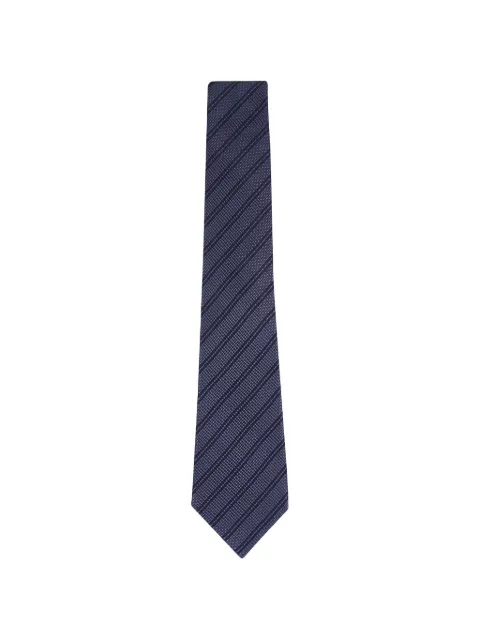 Zegna houndstooth striped tie Blue Z3C32TA31PBBL2
