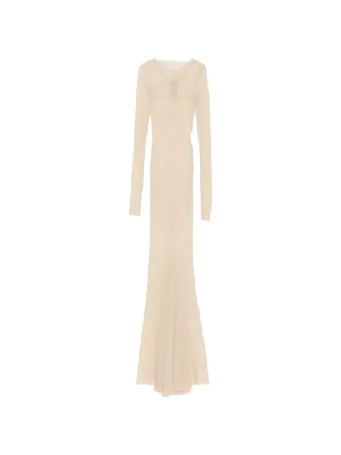 Rick Owens long-sleeve maxi dress Neutrals RO01F6589TUS