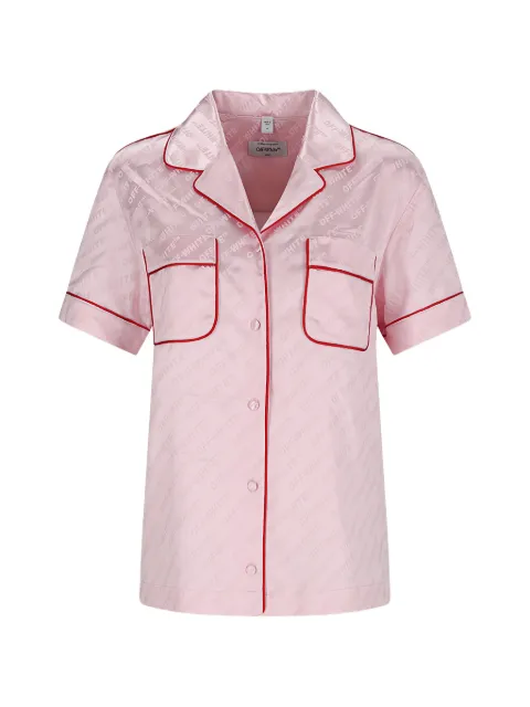 Off-White jacquard satin shirt Pink 2GG00BS26FAB001