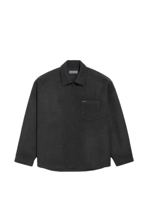 Balenciaga chest-pocket overshirt Grey 866533TUU01