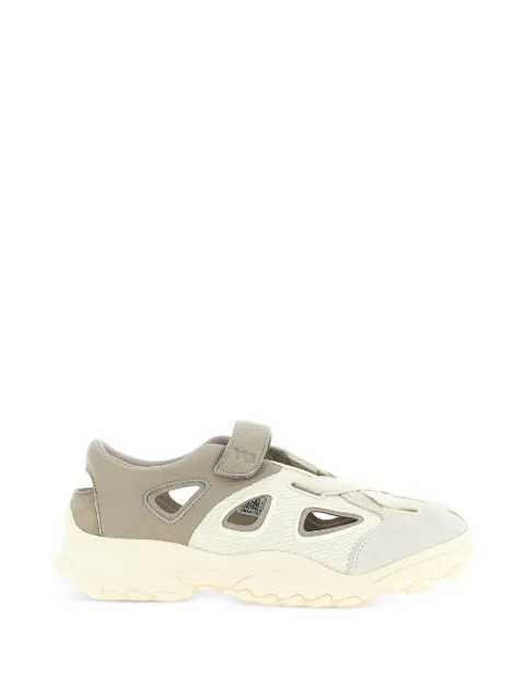 Y-3 cutout embossed logo sandals Grey KK3702WHITE