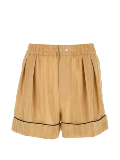 Saint Laurent embroidered silk pajama shorts Neutrals 854290Y7J39