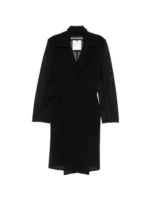 Junya Watanabe sheer-sleeves wrap jacket Black JQJ021
