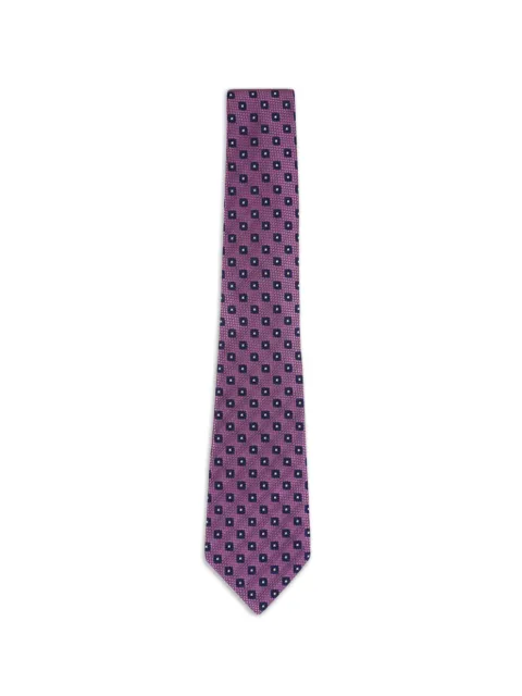 Zegna geometric silk tie Purple Z3C82TA31PBPI1