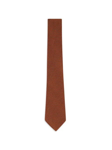 Zegna rust-textured silk tie Brown Z3C33TA31PBVJC
