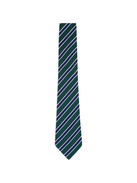 Zegna striped pointed tie Green Z3C36TA31PBGN1