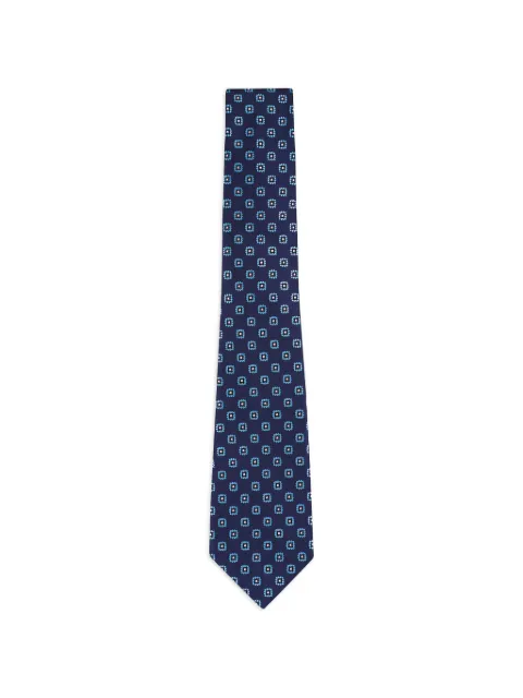 Zegna geometric patterned tie Blue Z3C82TA31PBBL1