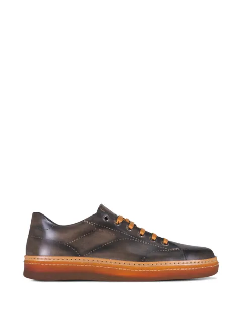 Di Bianco laced leather sneakers Brown IMOLALASERFOG