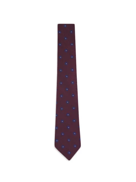 Zegna geometric-patterned tie Red Z3C34TA31PBBU1