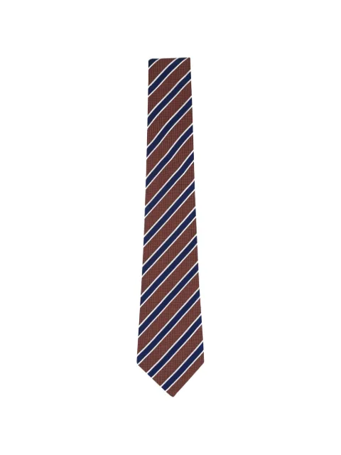 Zegna striped tie Brown Z3C36TA31PBVJC