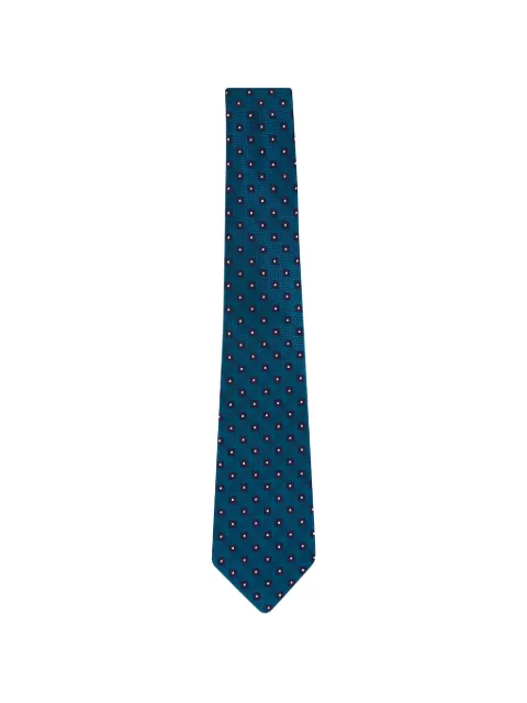Zegna geometric-print tie Blue Z3C82TA31PBTE1