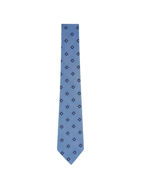 Zegna geometric-print tie Blue Z3C34TA31PBBL3