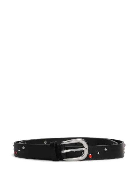 Paul Smith crystal-embellished leather belt Black M1A8296UTSTUD