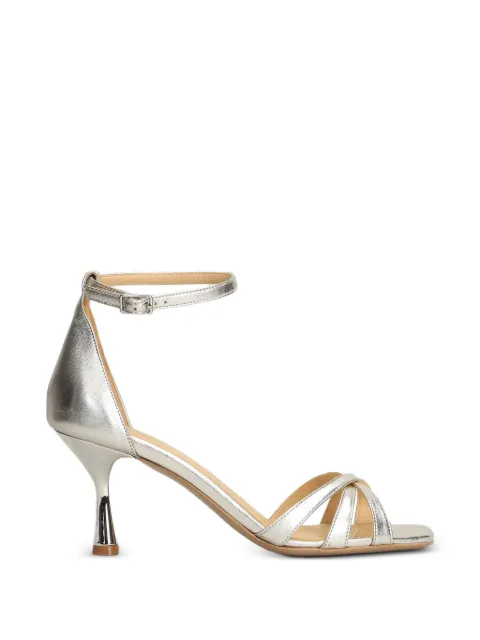 Fratelli Russo Carla crossover-strap leather heeled sandals Silver CARLAS2512