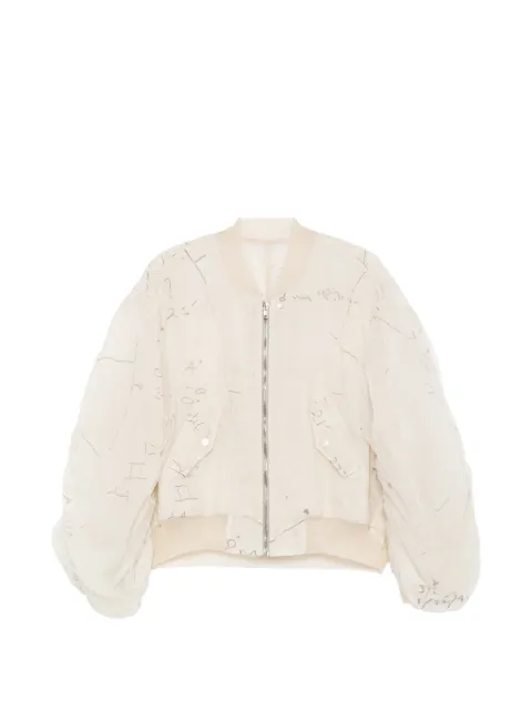 Rick Owens Secchia Flight bomber jacket Neutrals RO01F6744TUSP1