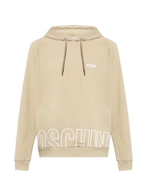 Moschino hooded graphic cotton hoodie Neutrals A17124418