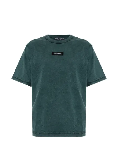 Dolce & Gabbana logo-plaque T-shirt Green G8RI4TG7P1O
