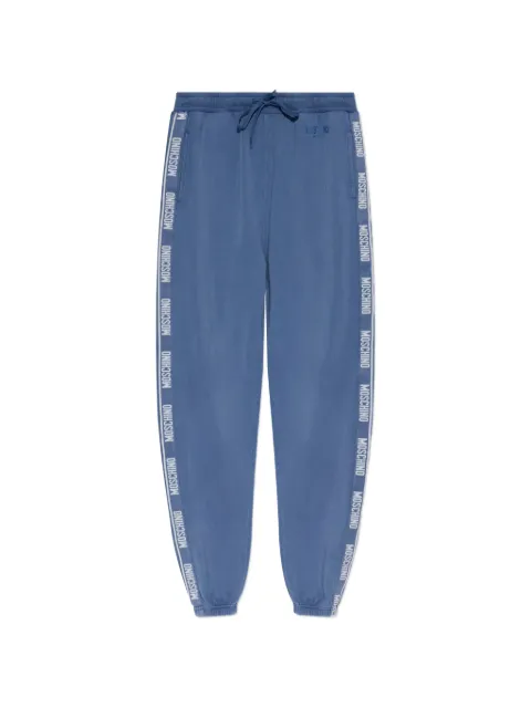 Moschino logo drawstring track pants Blue A68064436