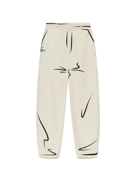 Moschino print trousers Neutrals A03020422