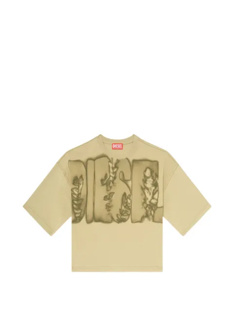 Diesel cropped T-shirt with digital print Green A240890JMBD