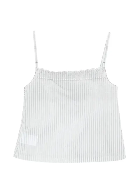 Low Classic stripe-print lace-trim camisole top White LW265BL07ST