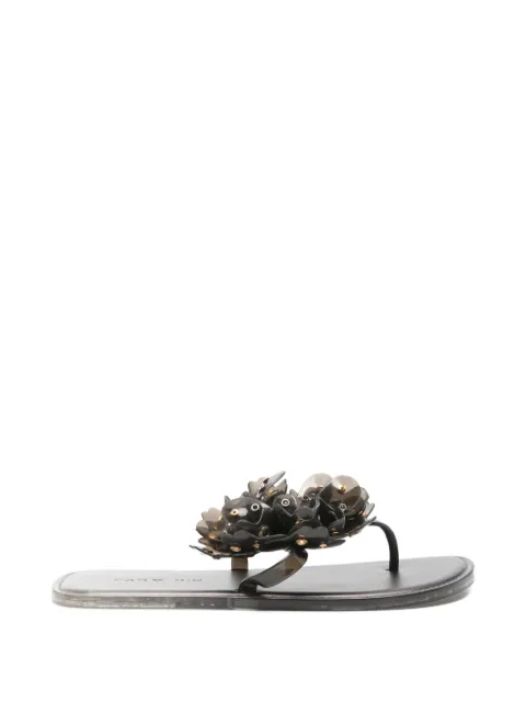 FARM Rio floral embellishment flip-flops Black 355890