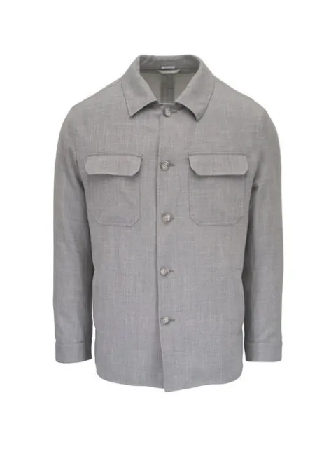 Atelier Munro flap-pocket overshirt Grey MS0962