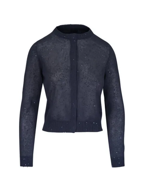Brunello Cucinelli sequin-embellished cardigan Blue M10550216C4224