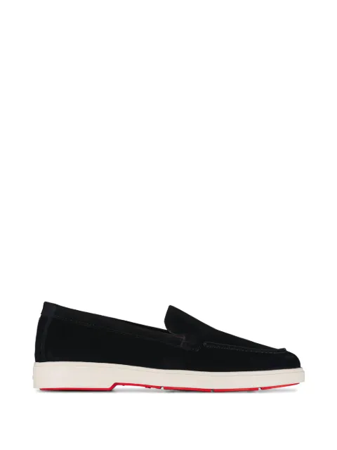 Santoni suede loafers Black YALTAMOCPYLN01