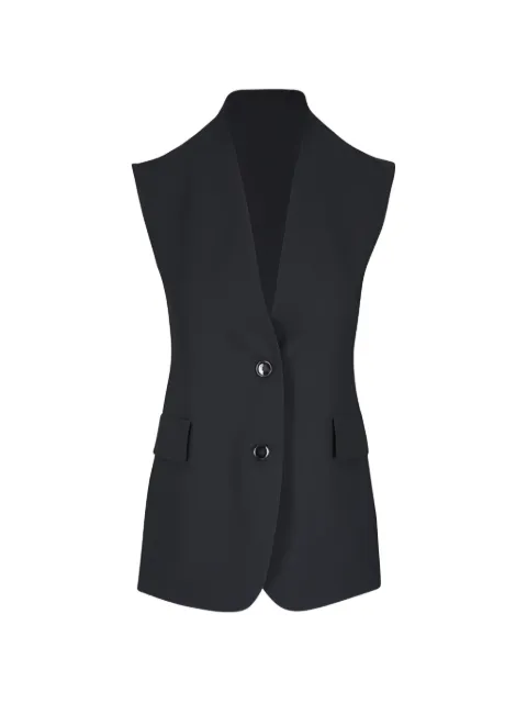 Akris button sleeveless jacket Black 7601613700016137009