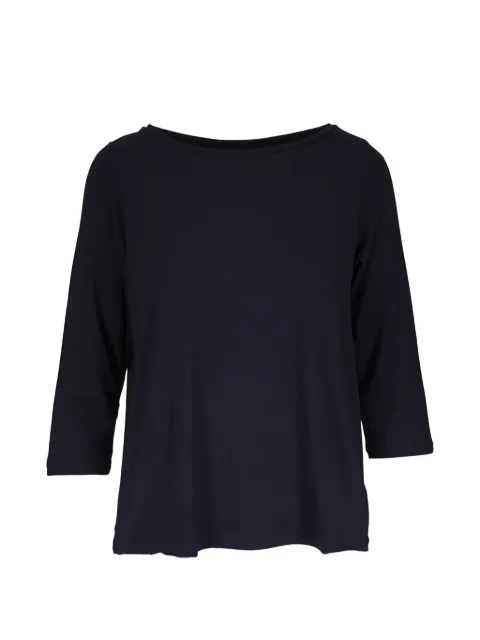Majestic Filatures 3/4 sleeve knit top Blue M001FTS142003