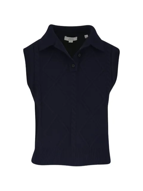 Vince cable-knit knitted vest Blue V163279838