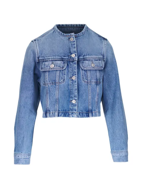 Citizens of Humanity buttoned cropped jacket Blue 51841810CECIL