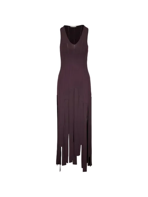 ZIMMERMANN Luna Fringe midi dress Brown 7629DS261