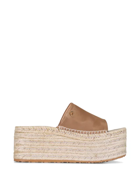 Gianvito Rossi platform heeled espadrilles Brown G1019620RICSCJ