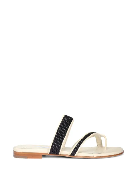 Manolo Blahnik Susara thong-strap flat sandals Neutrals 22416170002