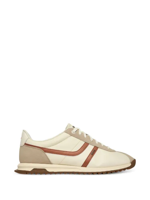 BOSS logo trainers with faux suede trims Neutrals 50562818