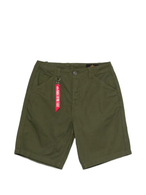 Alpha Industries P41 HBT logo-print bermuda shorts Green 266254