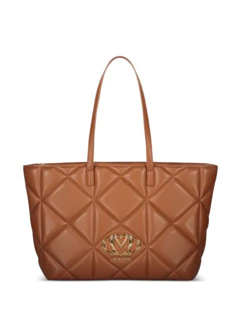 Love Moschino quilted-pattern tote bag Brown JC4120PP1OLC0