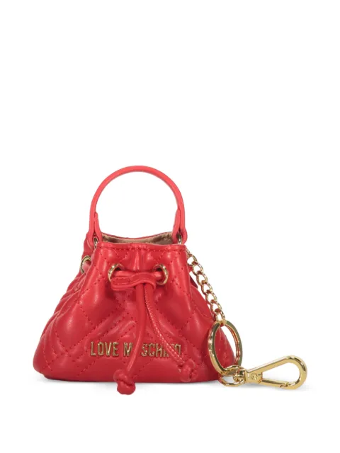 Love Moschino quilted-bag keyring Red JC5403PP1OLA0