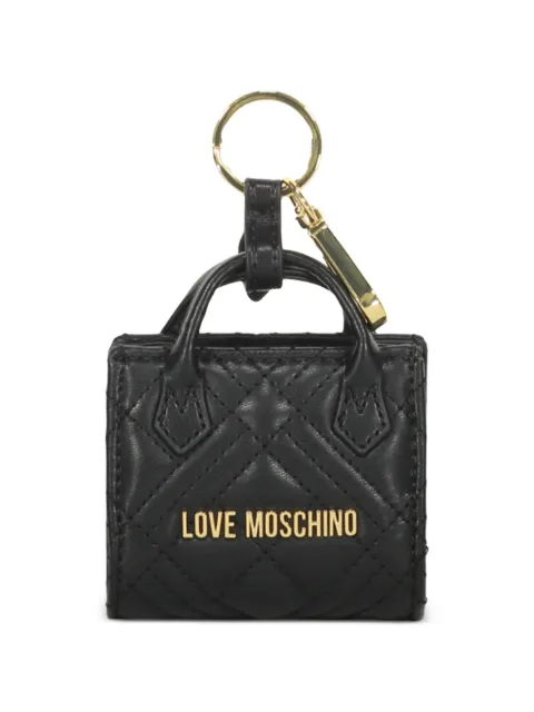 Love Moschino quilted-bag keyring Black JC5402PP1OLA0