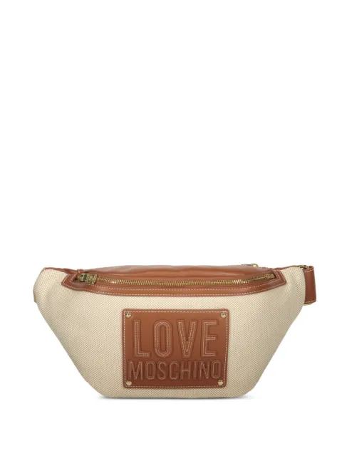 Love Moschino logo-appliqué belt bag Neutrals JC4065PP1OLZ1